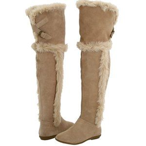 RARE!! ALDO Chirdon Women's Seude & Fur Knee-High Boots